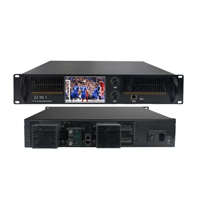 64 kanālu IP uz analogo modulators ar LCD